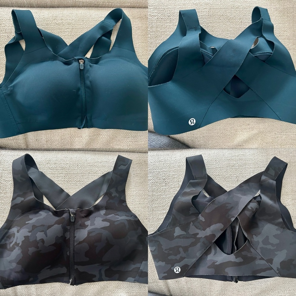Lulu Lemon Enlite Front-Zip Bra
High Support- 36B - set of 2